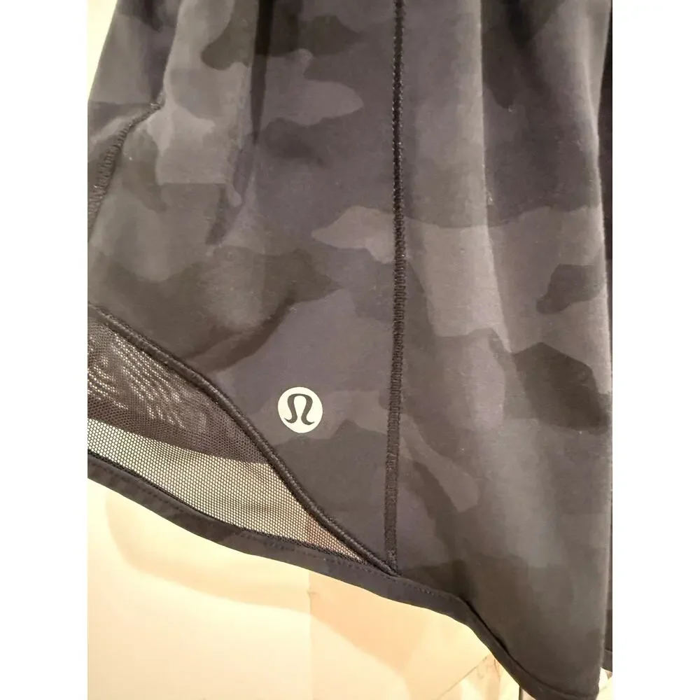 6442 Lululemon Hotty Hot Short II *Long 4" Heritage 365 Camo Deep Coal Sz 6 *LVD - Picture 7 of 7